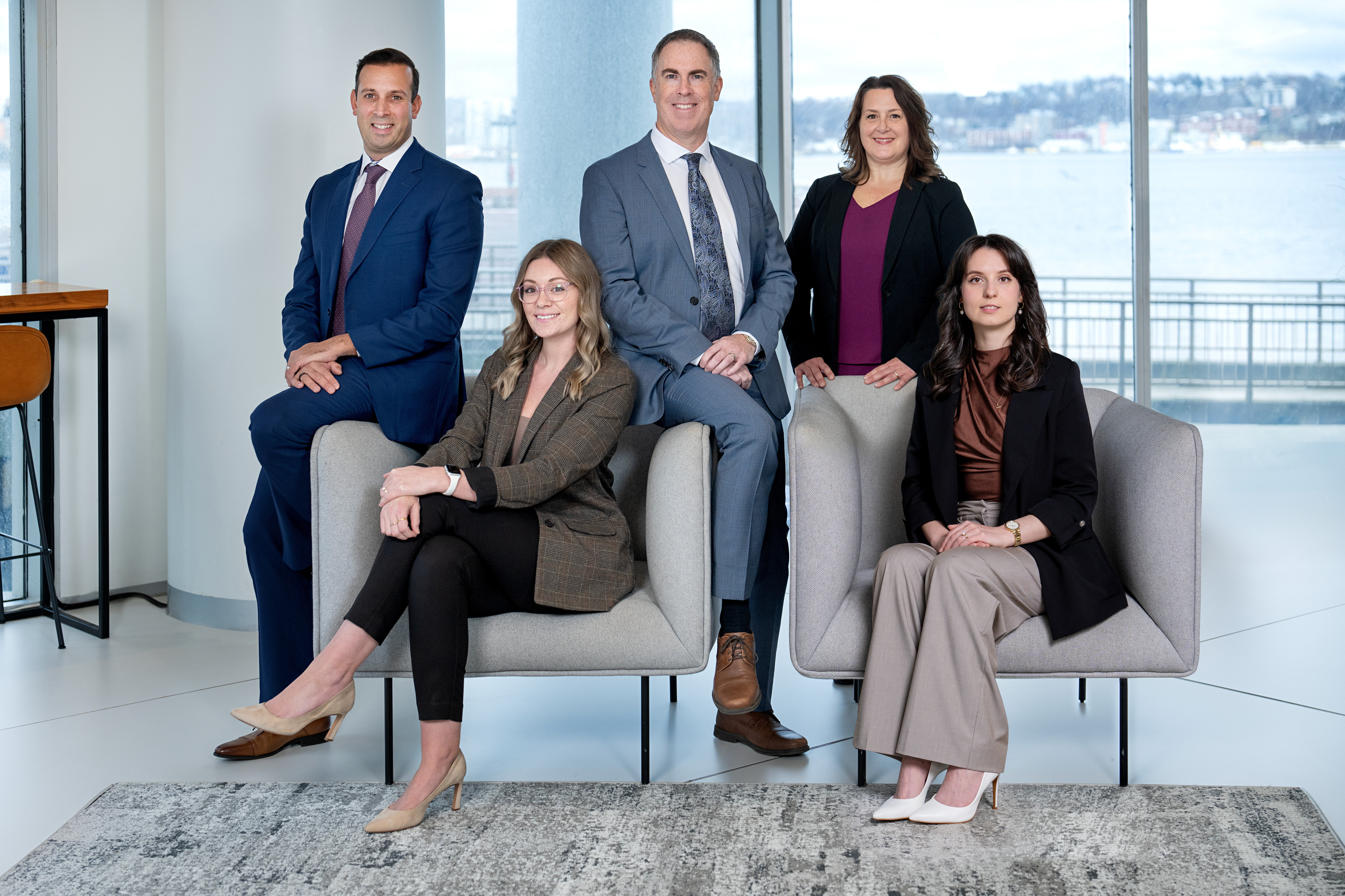 From left to right: Ross Jacobs, Leanne Moore, Brady Doyle, Nancy Wry-Wilton & Liza Polivina